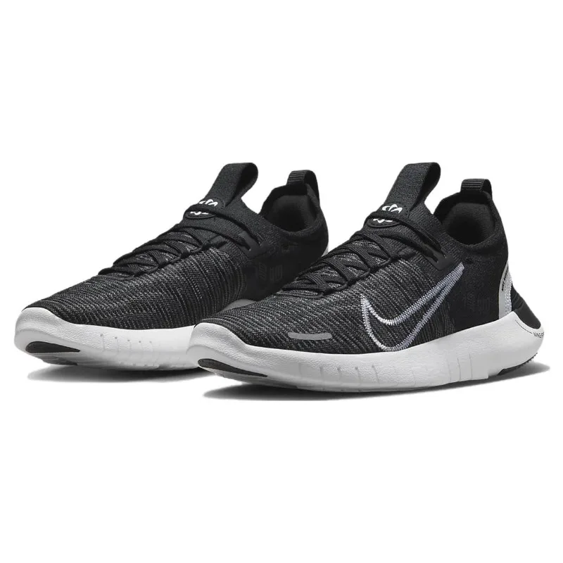 Women Shoes Running Nike - Nike Free RN Siyah Beyaz Kadın