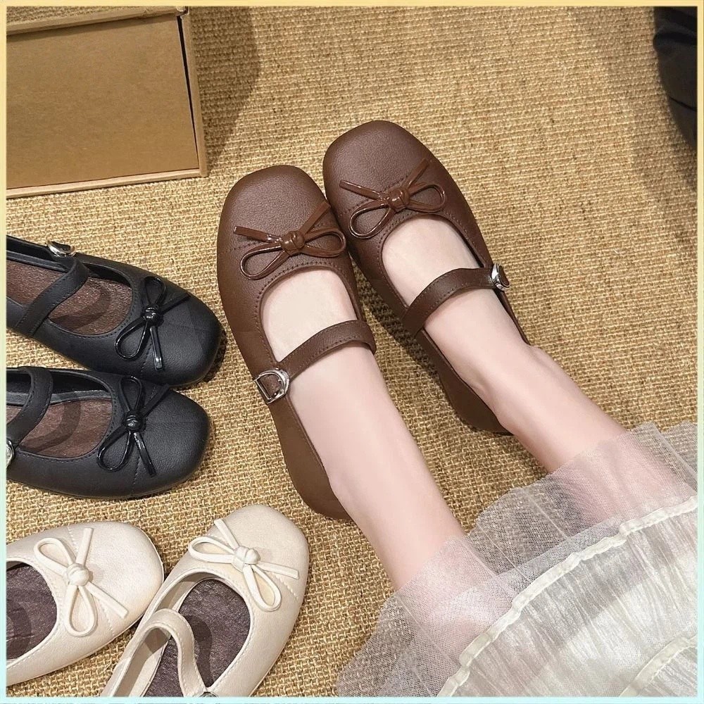 Mule Slip On - Şık Kadın İnci Detaylı Fiyonklu Sandaletler