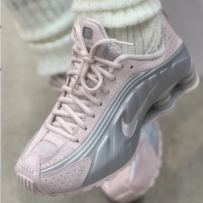 Women Shoes Running Nike - Nike Shox R4 Kadın Pembe Barely