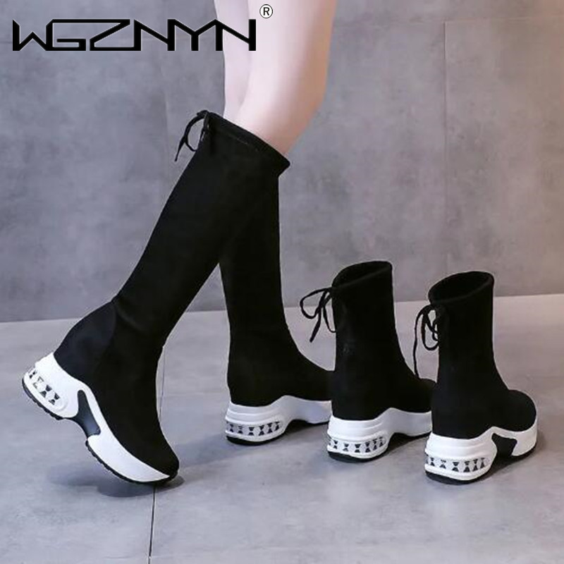Kış Sıcak Tıknaz Platform Uzun - Knee High Boots Women incelemesi ve fiyatı