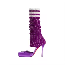 Butterfly-Kont Kare Burunlu Di - Sock Boot Women incelemesi ve fiyatı